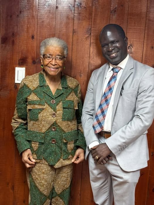 Madam Sirleaf (left) with EPA Executive Director Dr. Urey Yarkpawolo